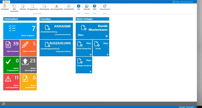 Screenshot unserer Lösung