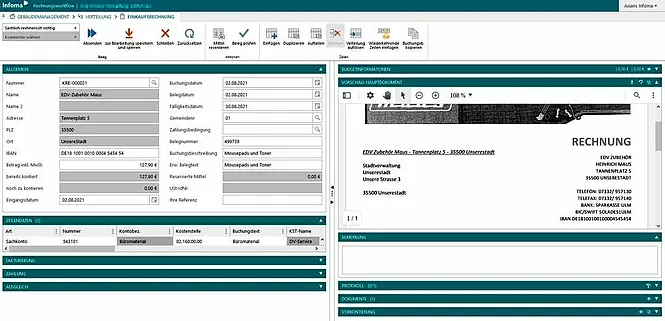 Screenshot unserer Lösung