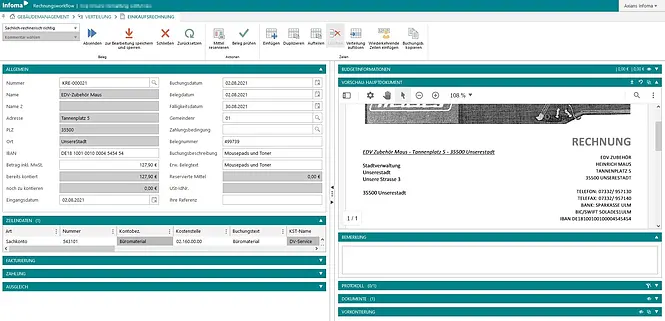 Screenshot unserer Lösung