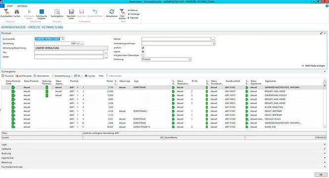 Screenshot unserer Lösung