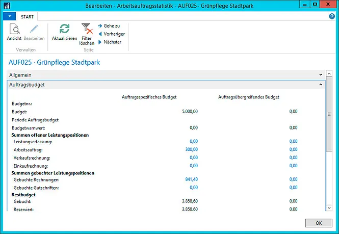 Screenshot unserer Lösung