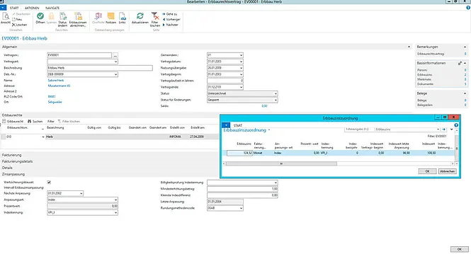Screenshot unserer Lösung