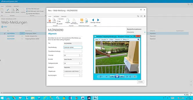 Screenshot unserer Lösung