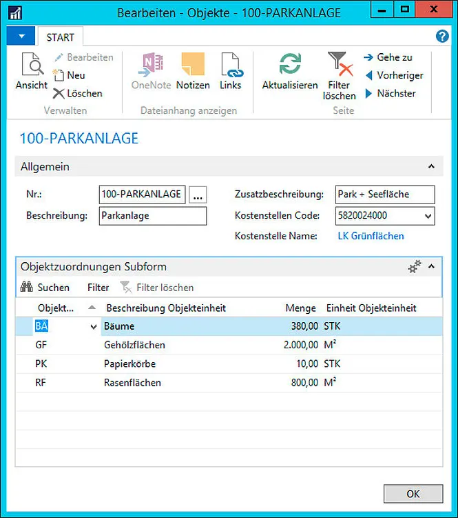 Screenshot unserer Lösung
