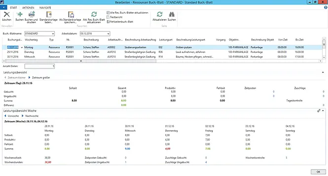 Screenshot unserer Lösung