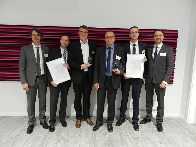 v.l.: Oliver Couvigny, Tobias Menke (ITEBO), Dr. Rolf Beyer (KDO), Heino Kruft (ITEBO), Martin Sunder (KDO), Daniel Riss