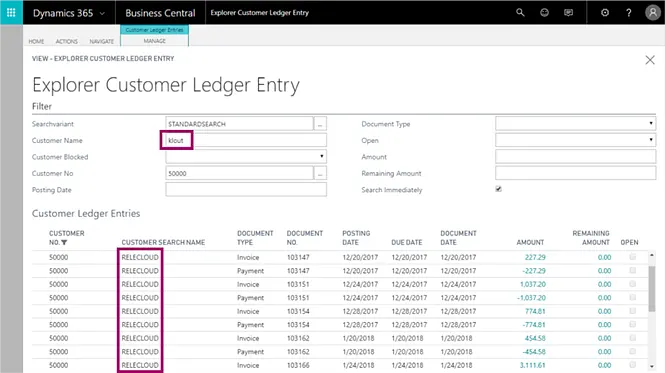 Screenshot unserer Lösung