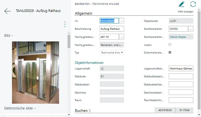 Screenshot unserer Lösung